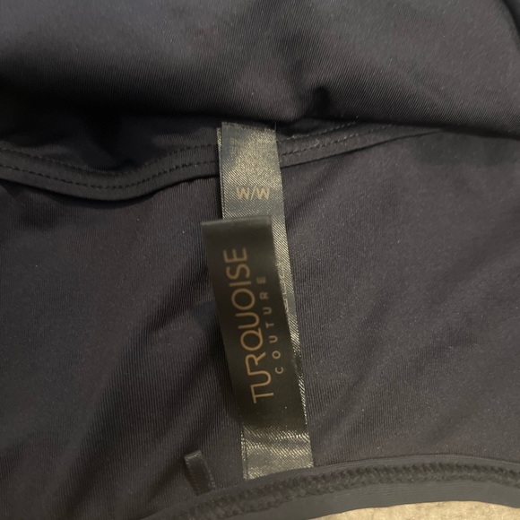 Turquoise Couture Textured One-piece Swimsuit - Picture 7 of 7